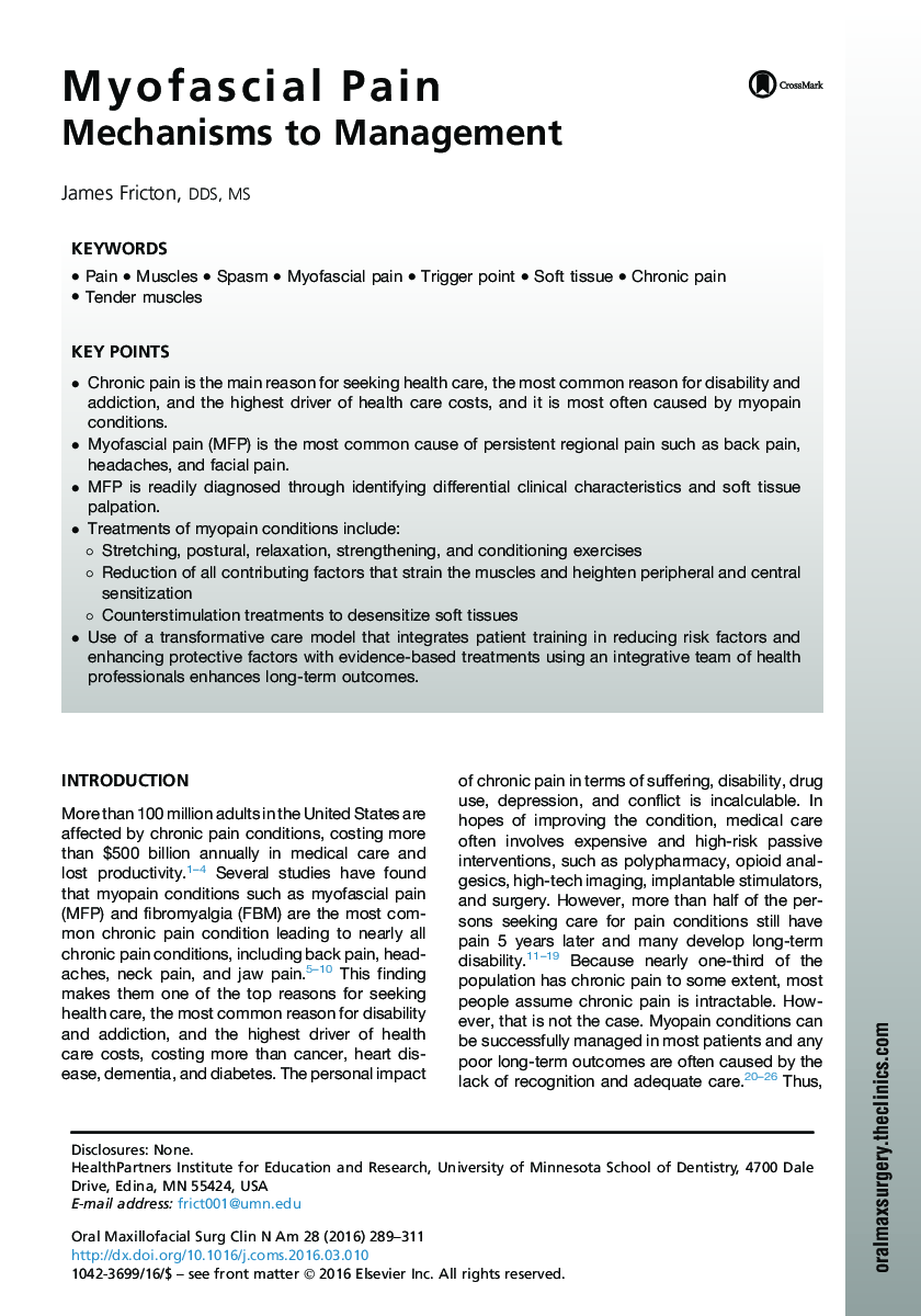 Myofascial Pain