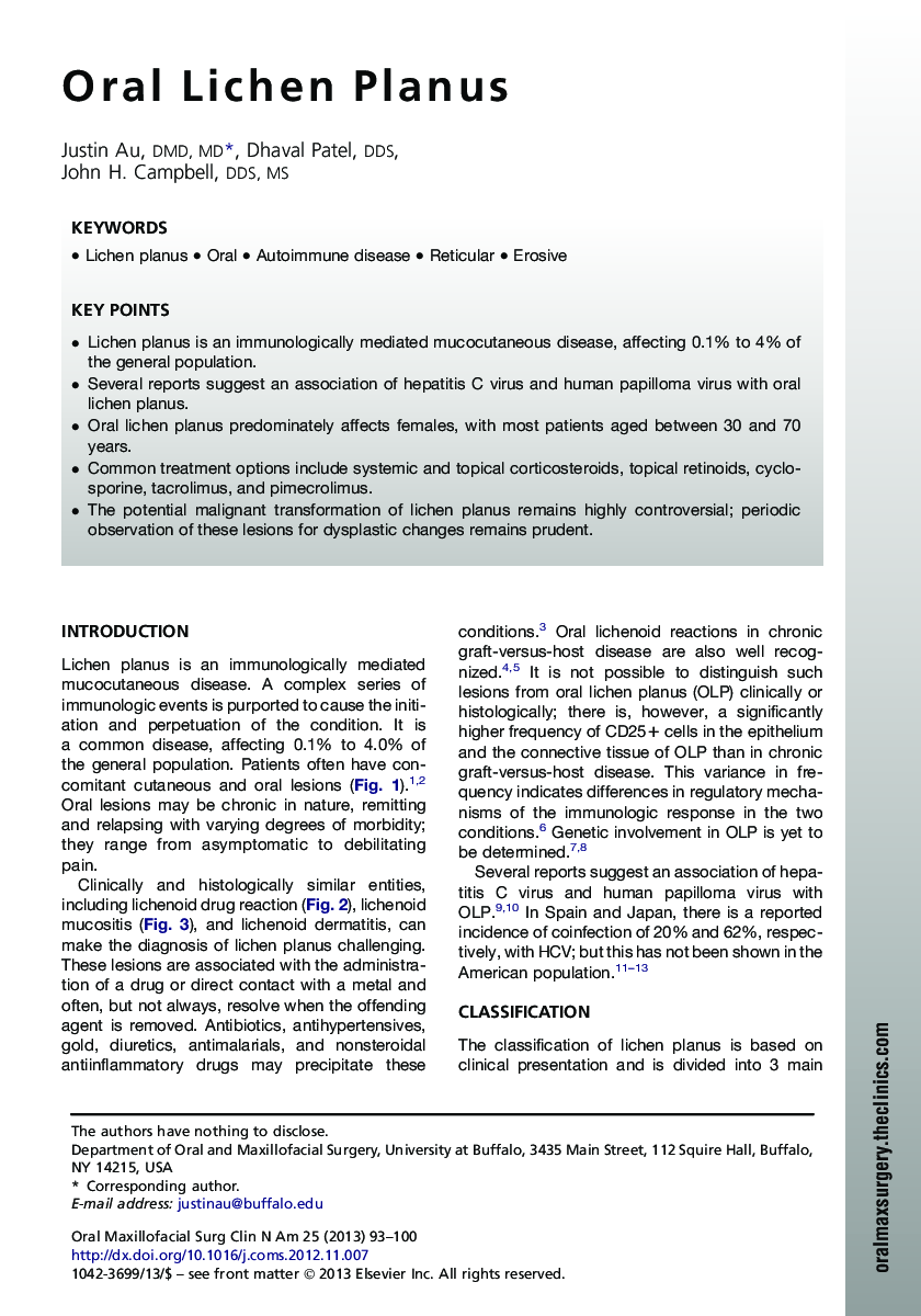 Oral Lichen Planus