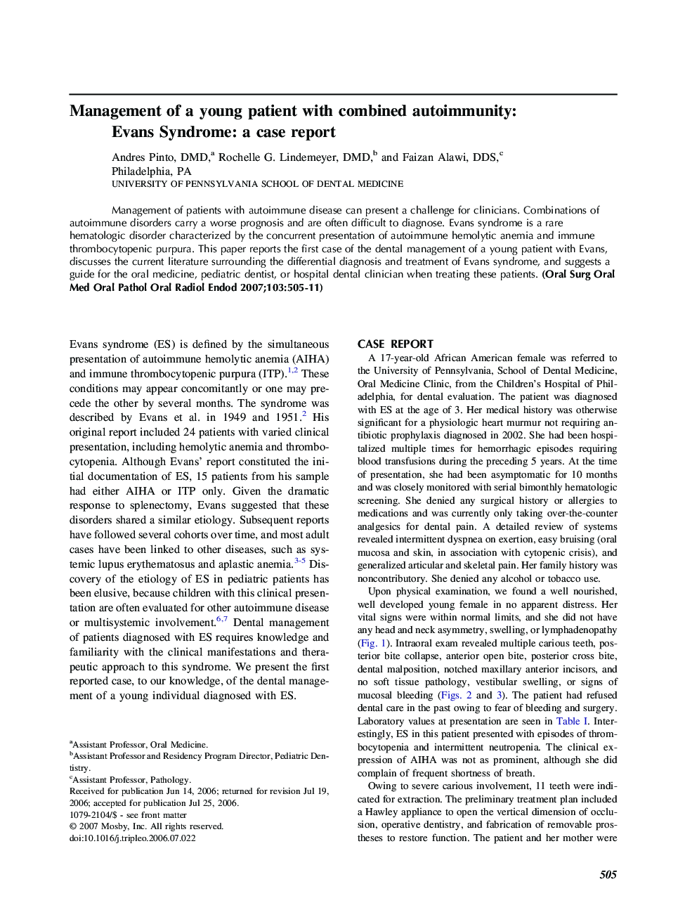 Management of a young patient with combined autoimmunity: Evans Syndrome: a case report