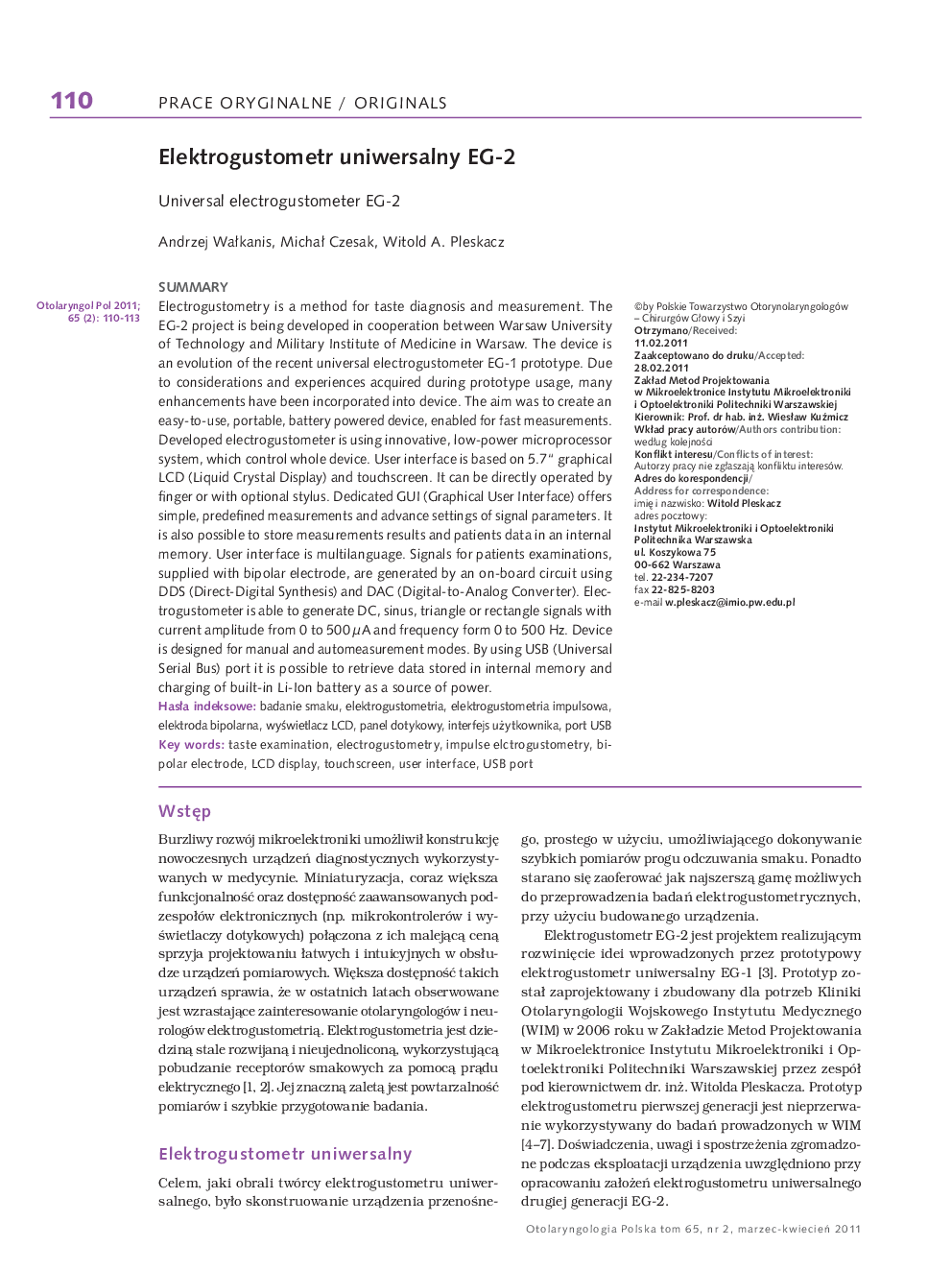 Elektrogustometr uniwersalny EG-2