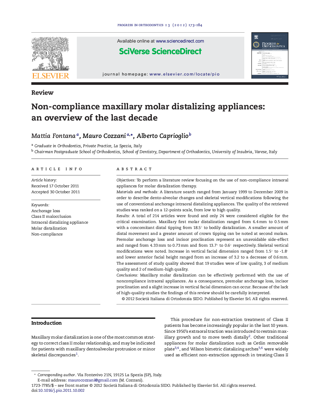 Non-compliance maxillary molar distalizing appliances: an overview of the last decade