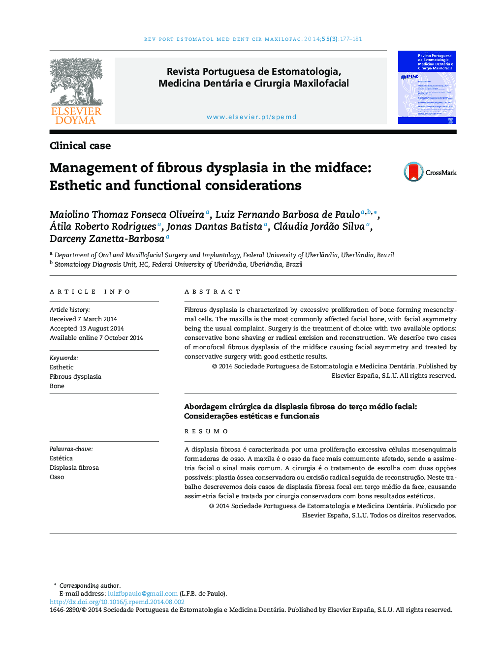 Management of fibrous dysplasia in the midface: Esthetic and functional considerations