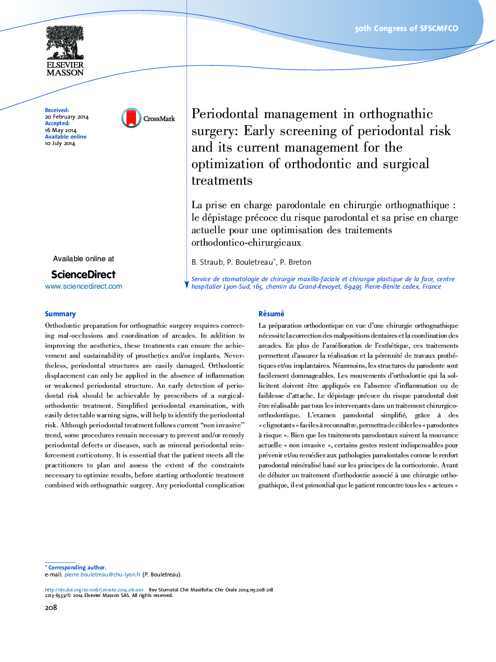 Periodontal management in orthognathic surgery: Early screening of periodontal risk and its current management for the optimization of orthodontic and surgical treatments