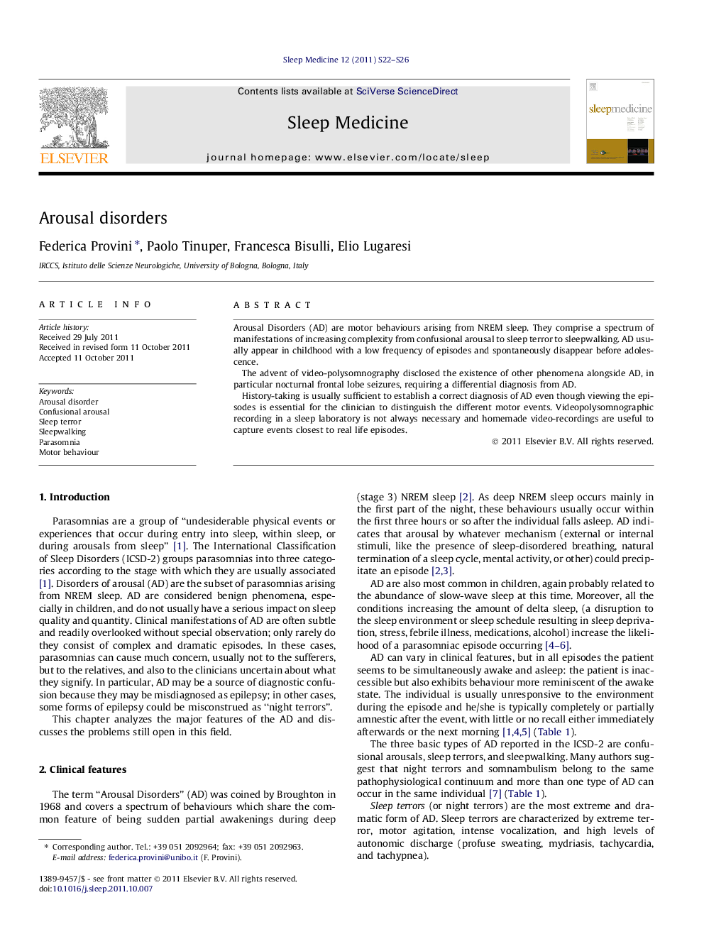 Arousal disorders