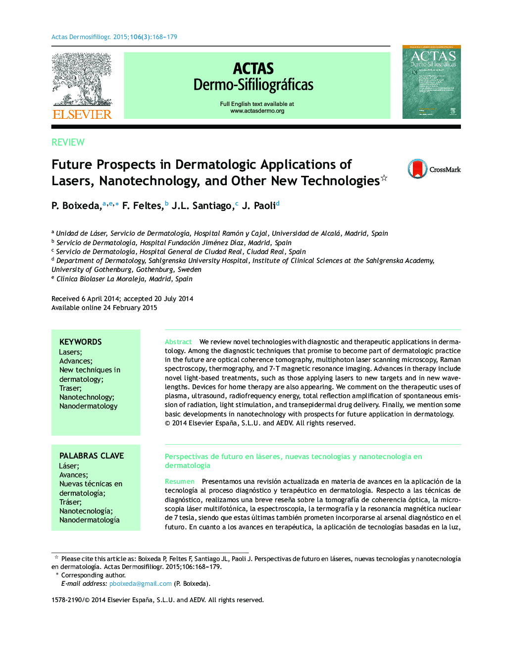 Future Prospects in Dermatologic Applications of Lasers, Nanotechnology, and Other New Technologies 