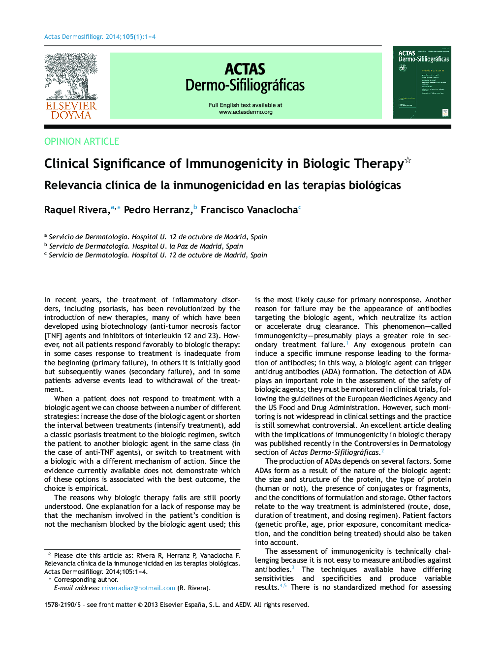 Clinical Significance of Immunogenicity in Biologic Therapy