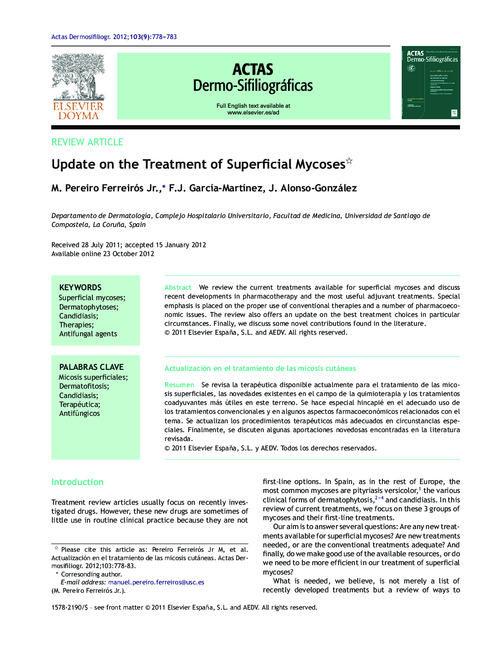 Update on the Treatment of Superficial Mycoses 