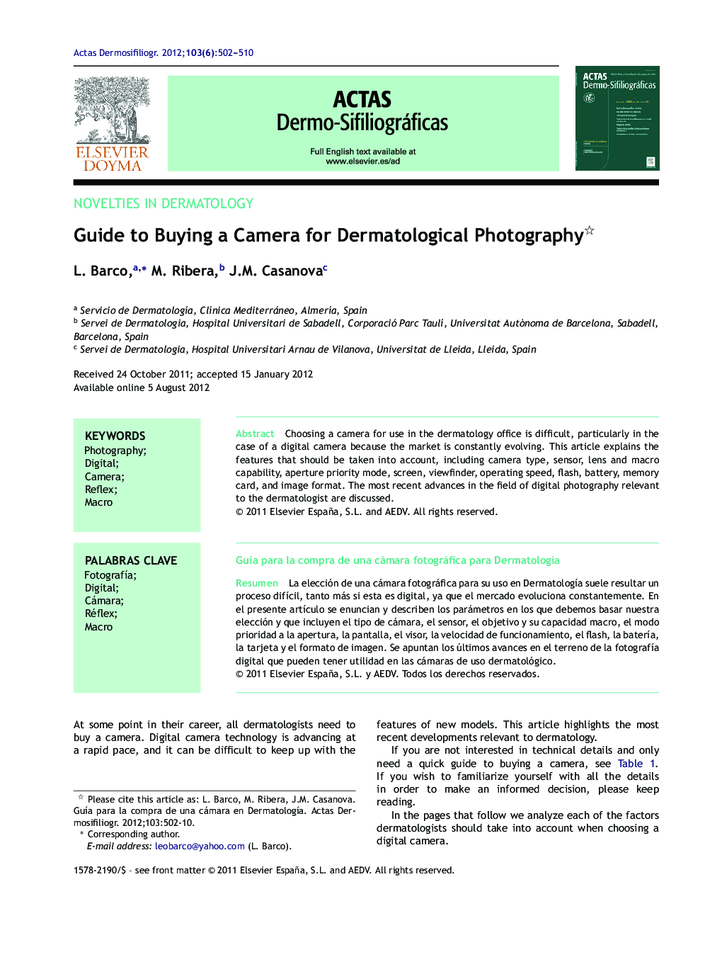 Guide to Buying a Camera for Dermatological Photography 