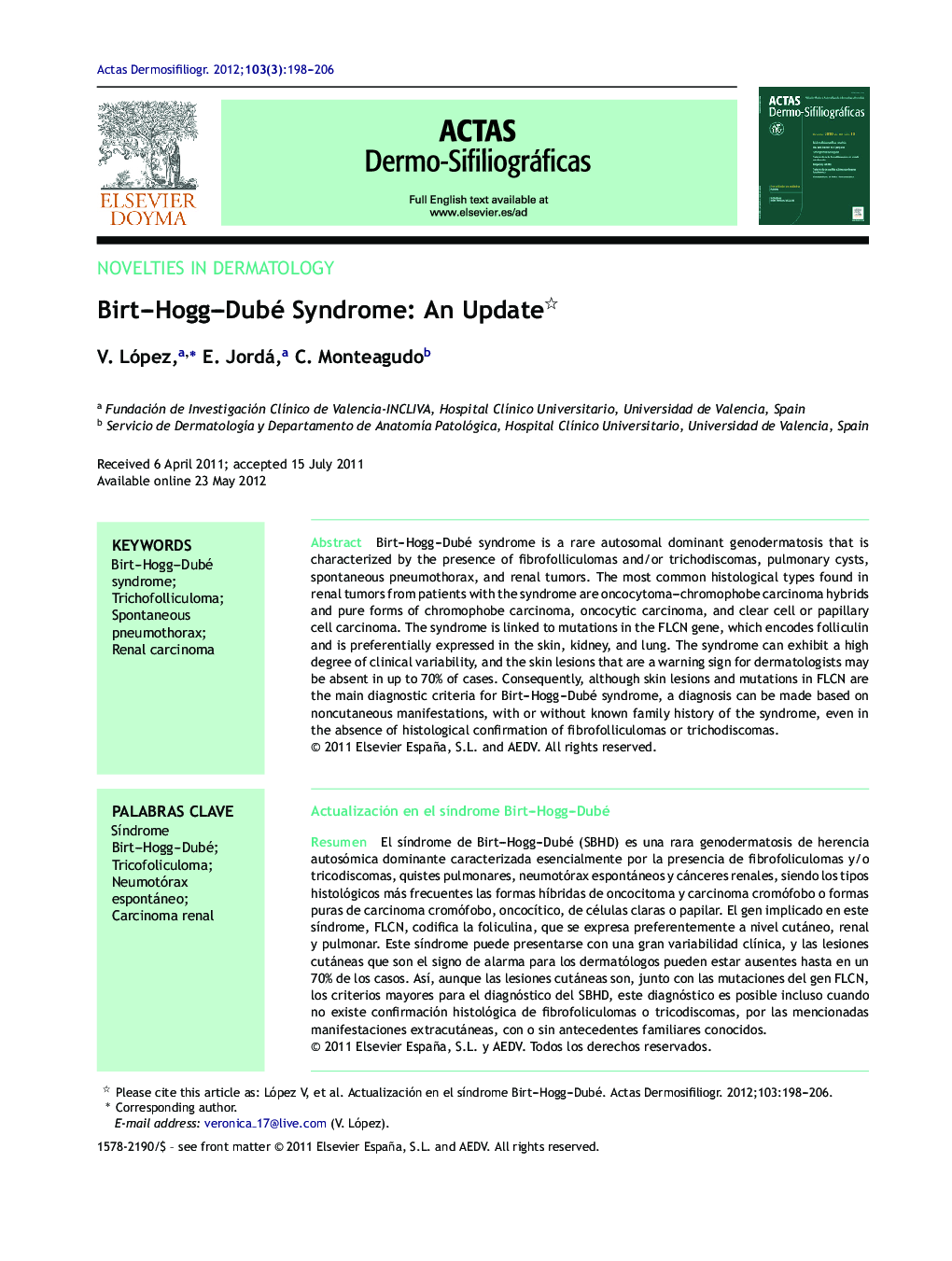 Birt–Hogg–Dubé Syndrome: An Update 