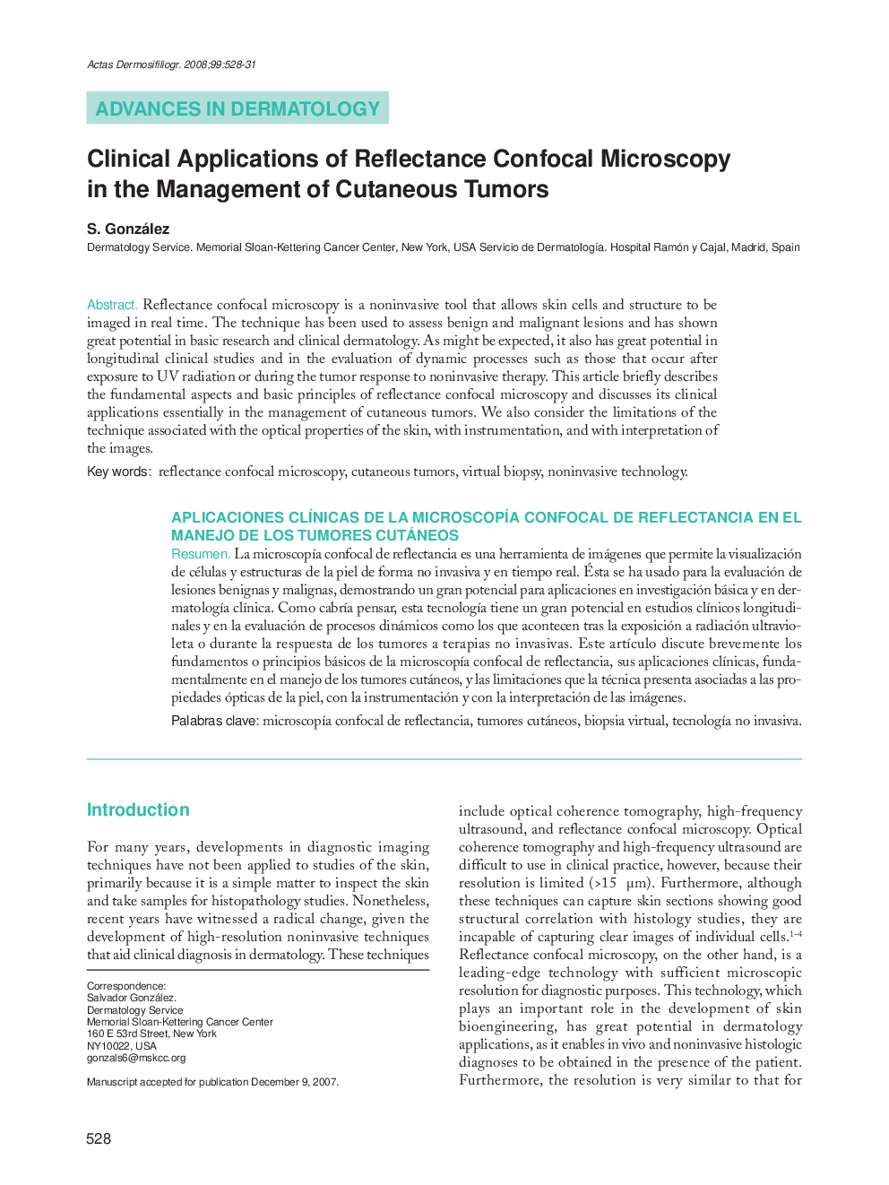 Clinical Applications of Reflectance Confocal Microscopy in the Management of Cutaneous Tumors