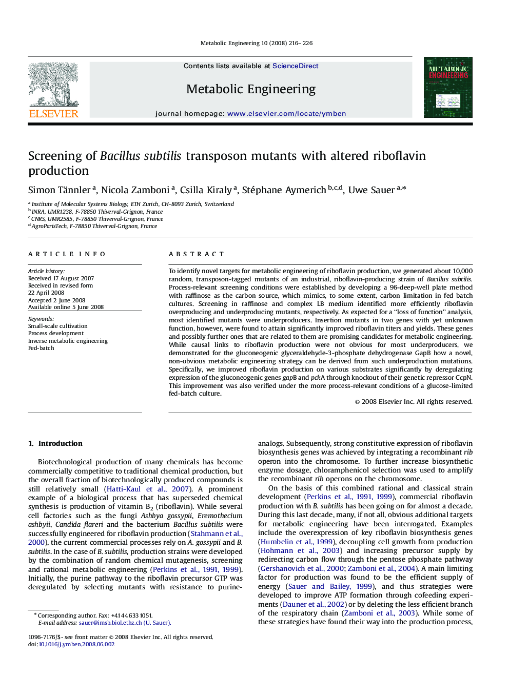 Screening of Bacillus subtilis transposon mutants with altered riboflavin production