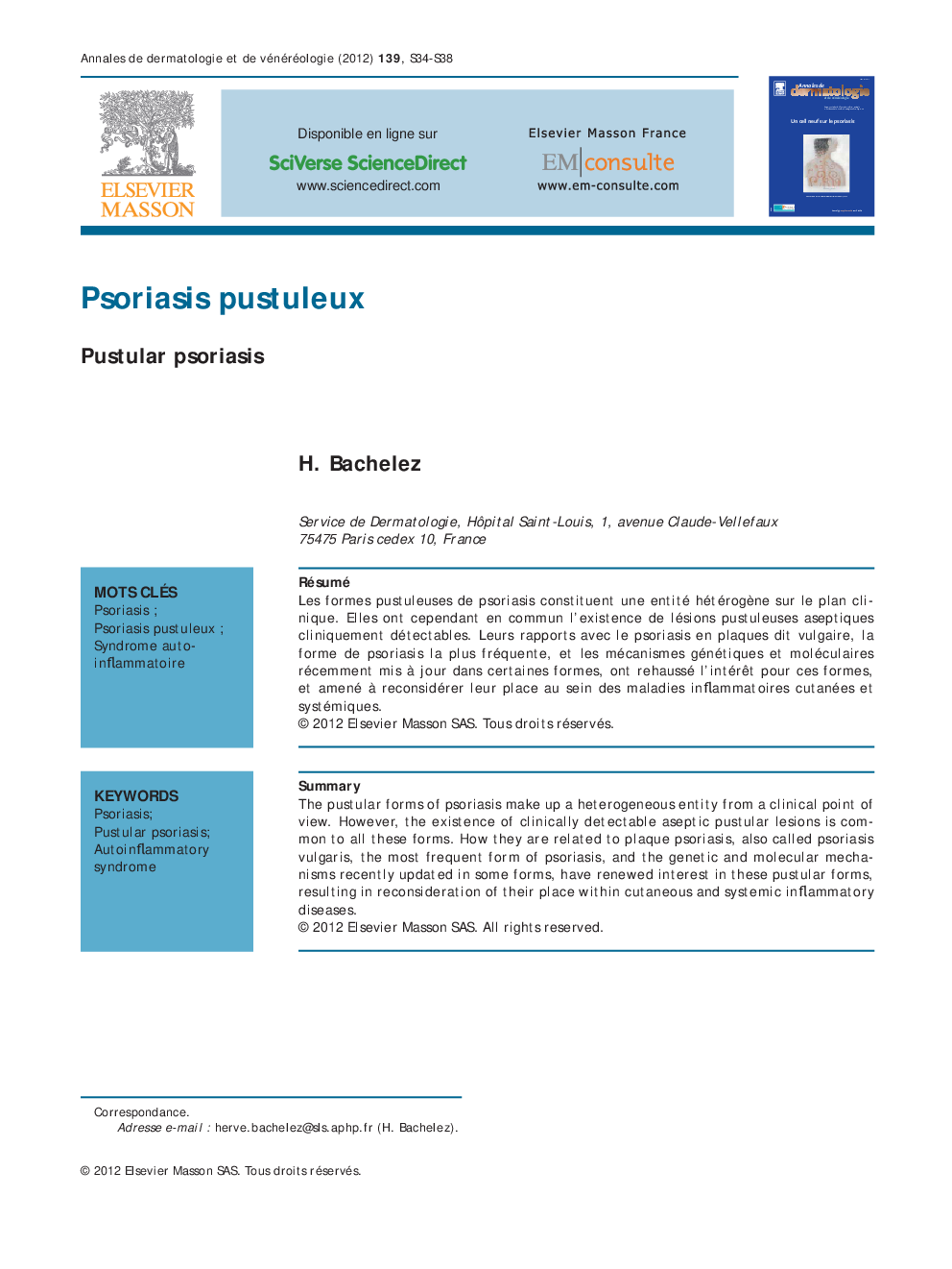 Psoriasis pustuleux