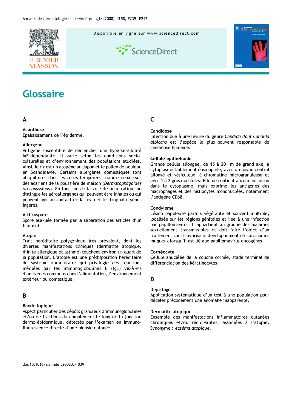 Glossaire