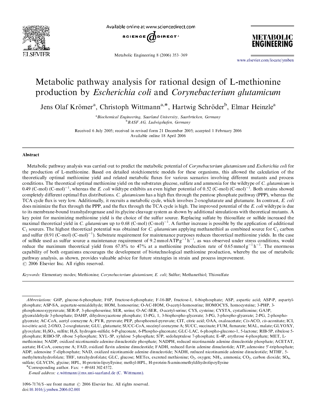 Metabolic pathway analysis for rational design of L-methionine production by Escherichia coli and Corynebacterium glutamicum