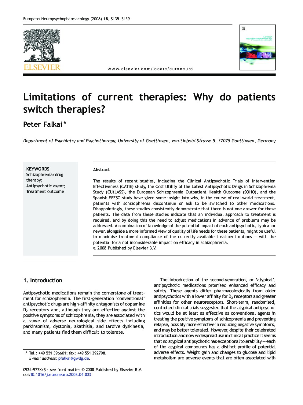Limitations of current therapies: Why do patients switch therapies?