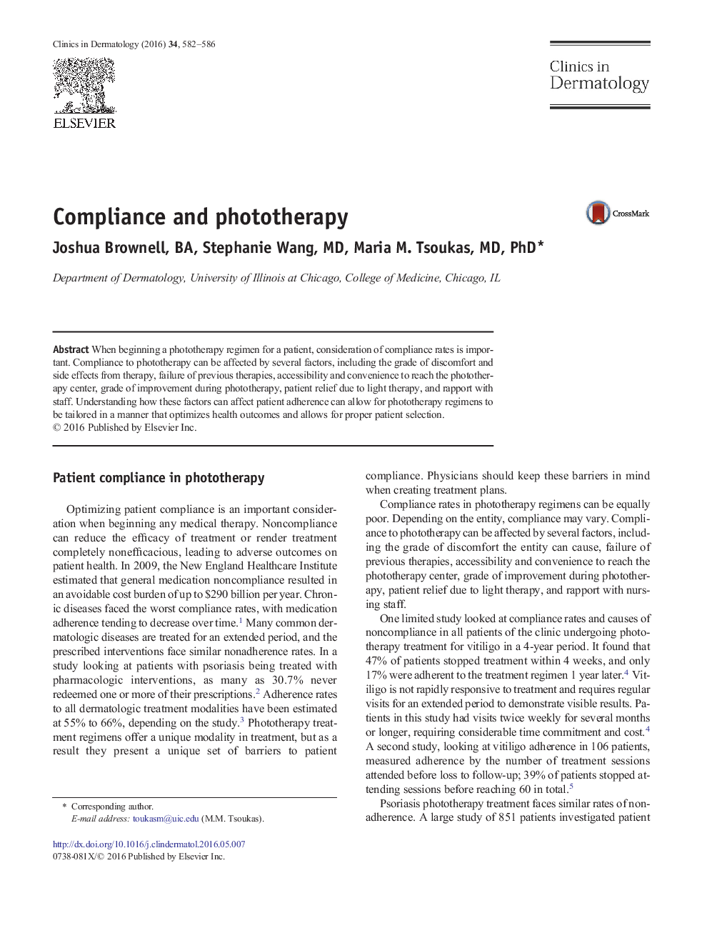 Compliance and phototherapy