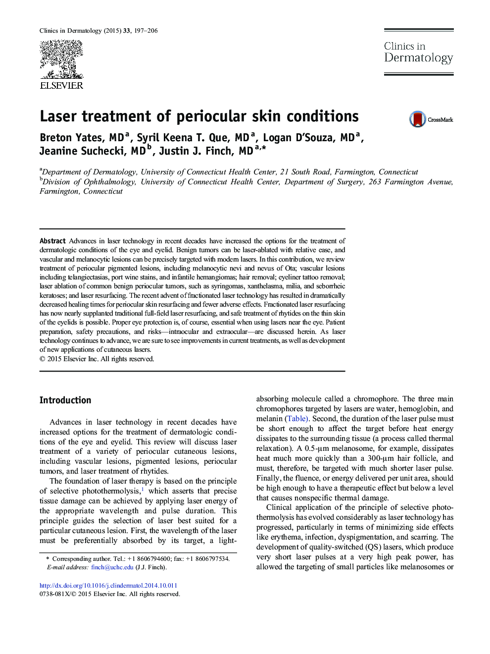 Laser treatment of periocular skin conditions