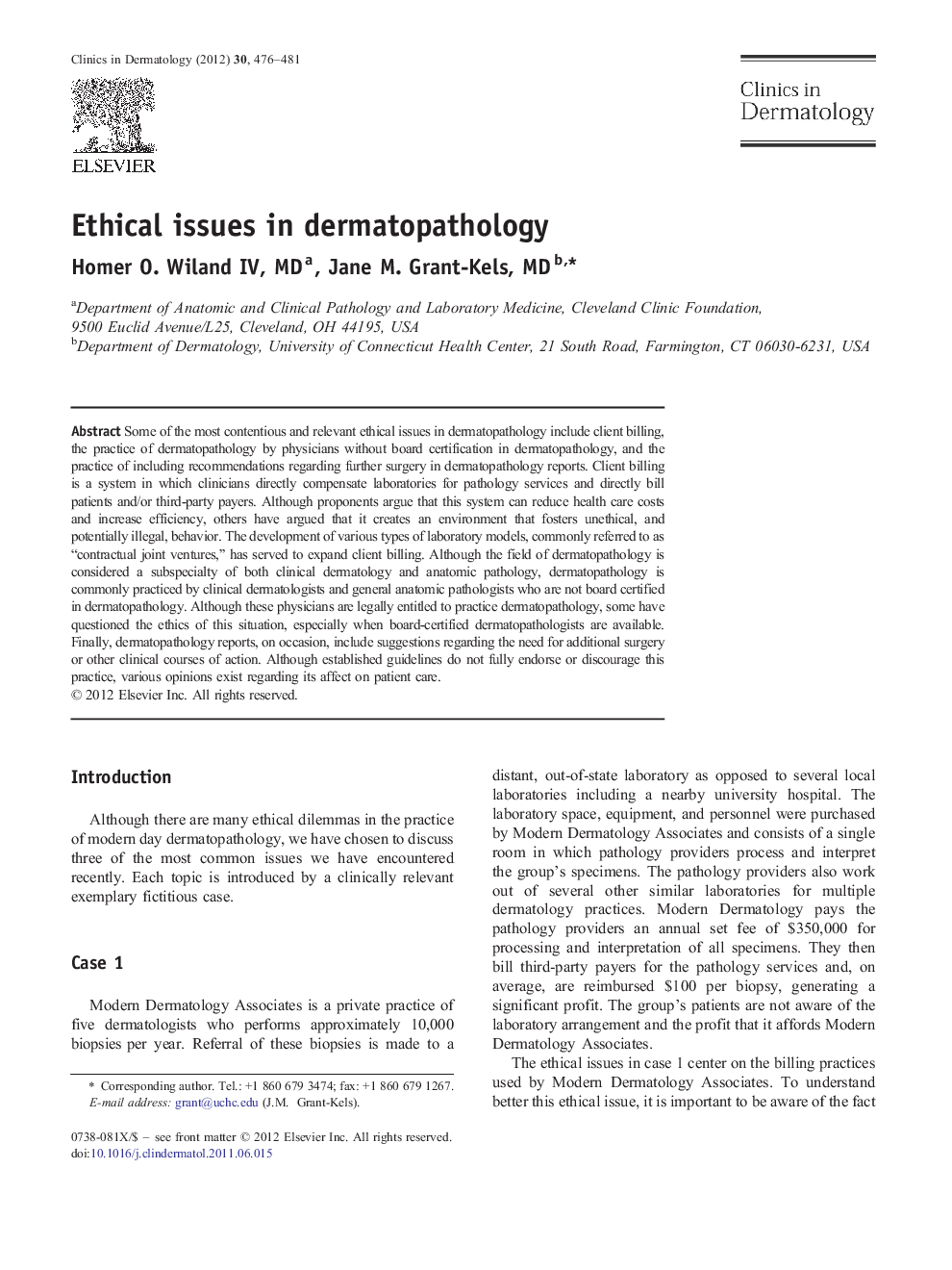 Ethical issues in dermatopathology