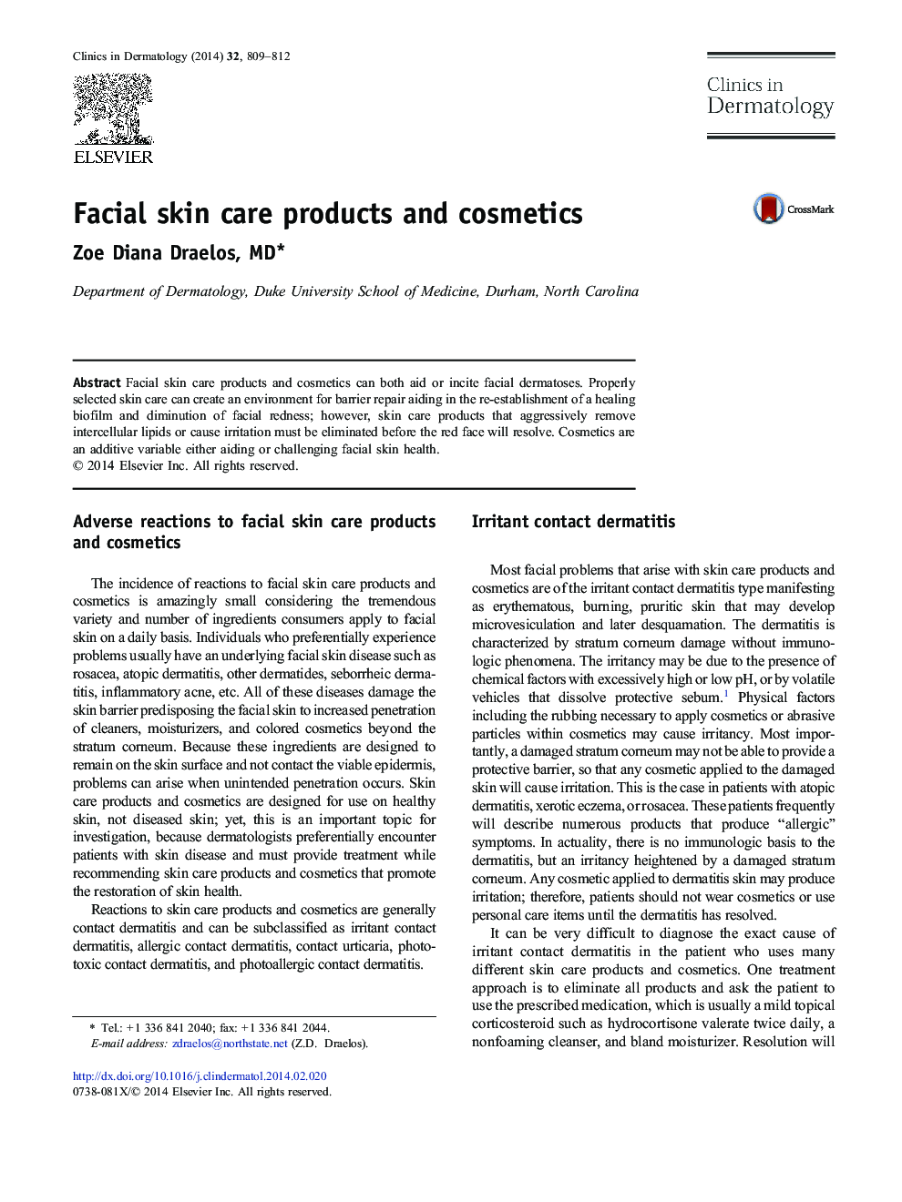 Facial skin care products and cosmetics