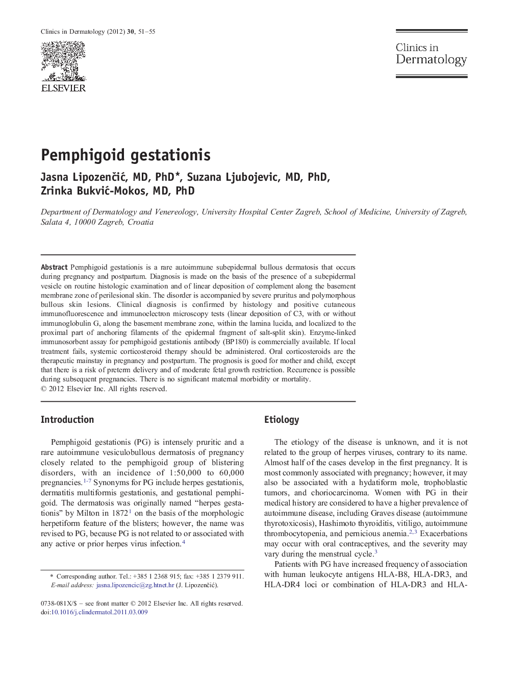 Pemphigoid gestationis