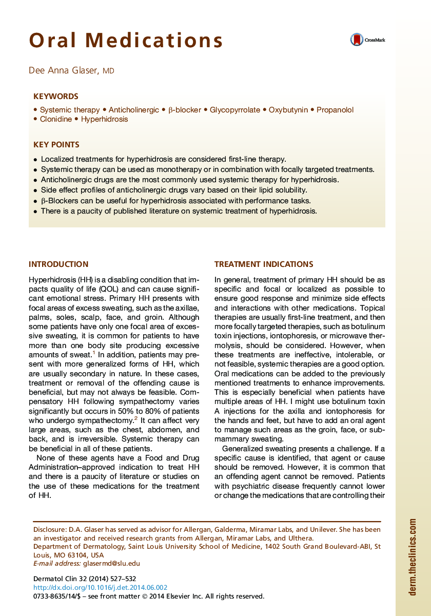 Oral Medications