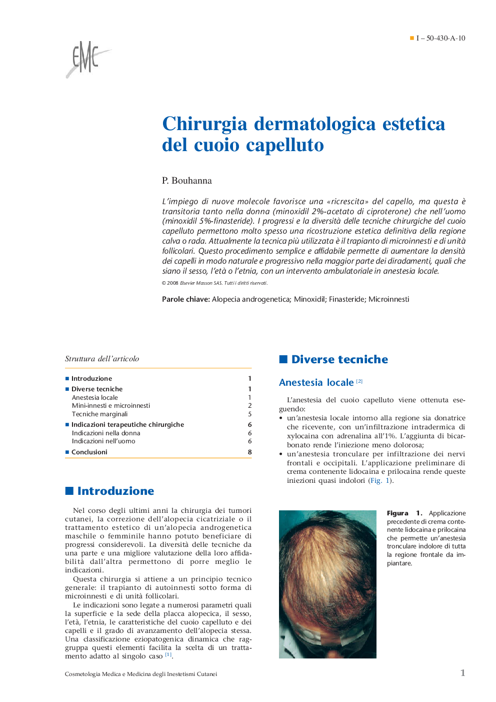 Chirurgia dermatologica estetica del cuoio capelluto