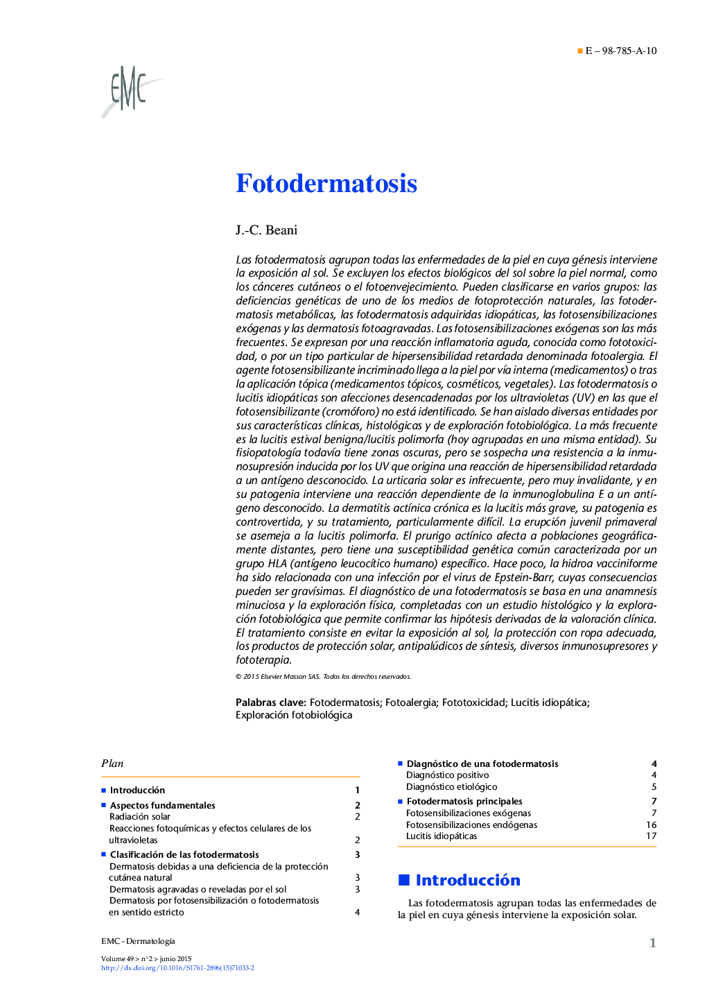 Fotodermatosis