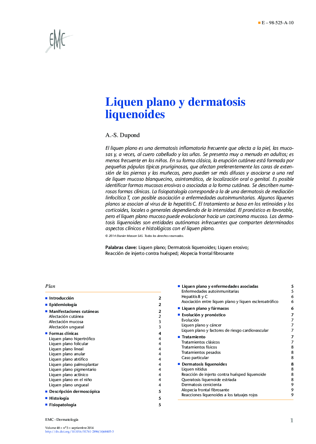 Liquen plano y dermatosis liquenoides