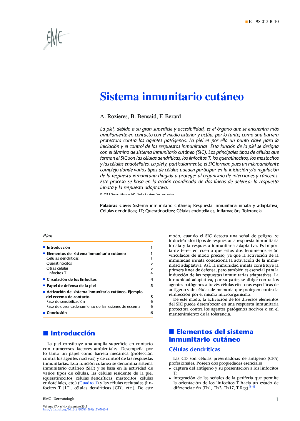 Sistema inmunitario cutáneo