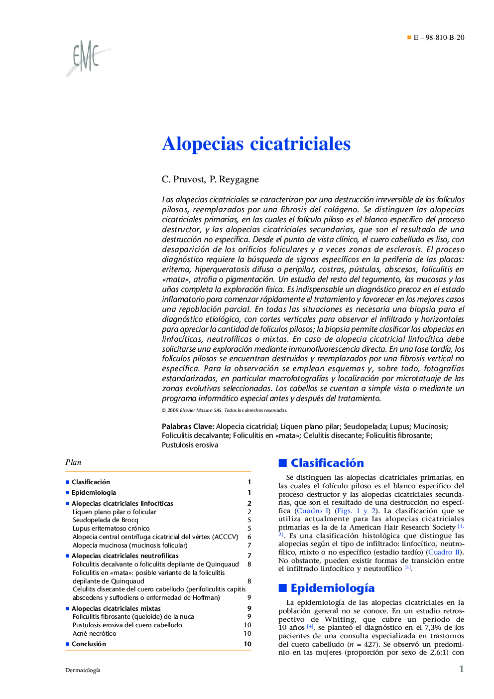 Alopecias cicatriciales