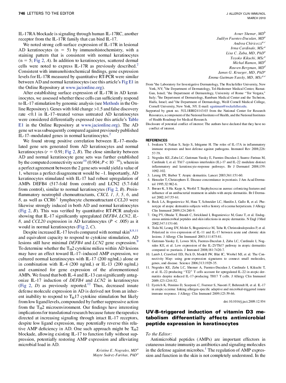 UV-B-triggered induction of vitamin D3 metabolism differentially affects antimicrobial peptide expression in keratinocytes