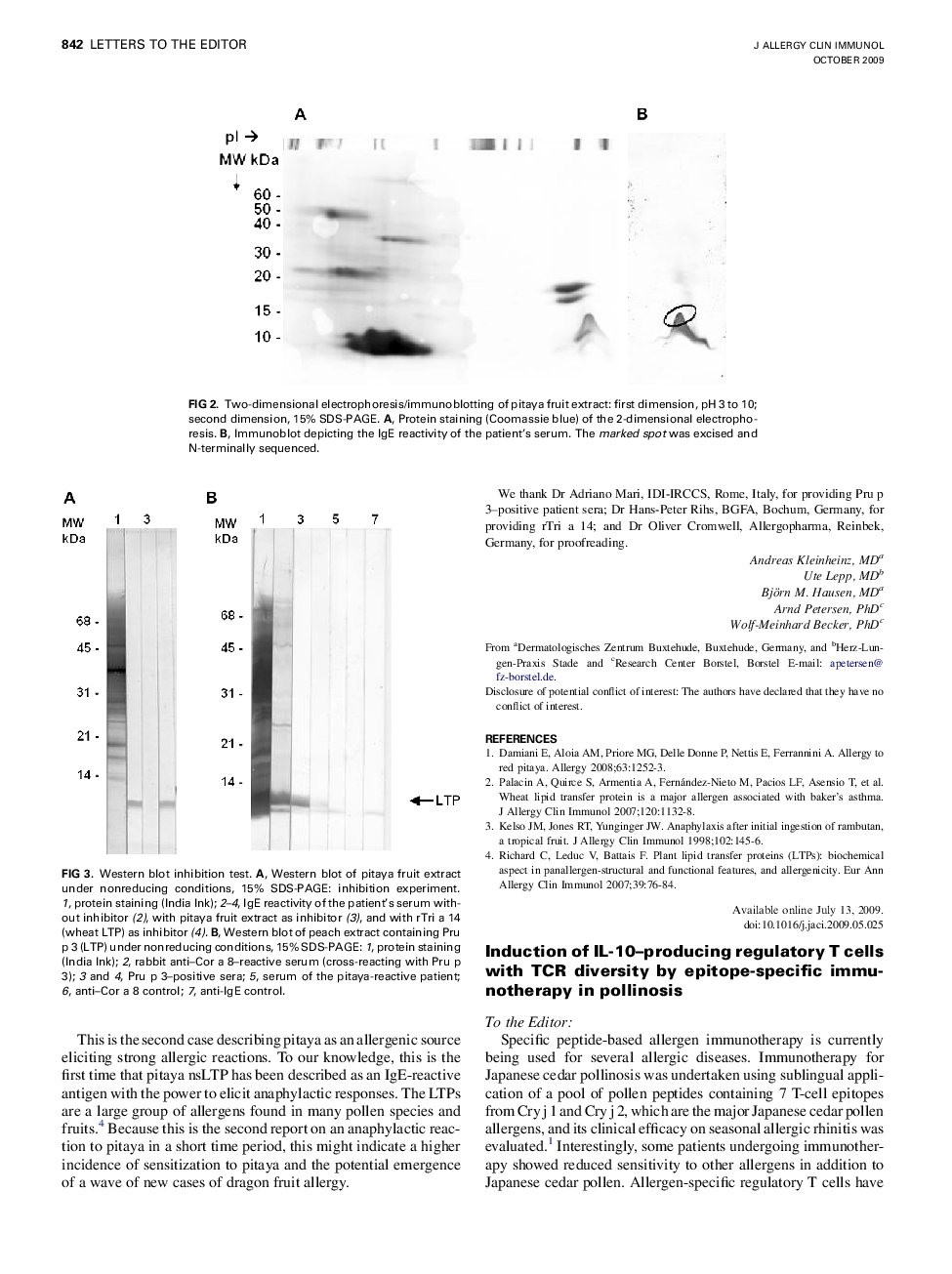 Induction of IL-10-producing regulatory T cells with TCR diversity by epitope-specific immunotherapy in pollinosis