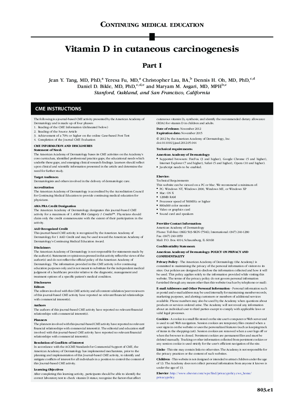 Vitamin D in cutaneous carcinogenesis