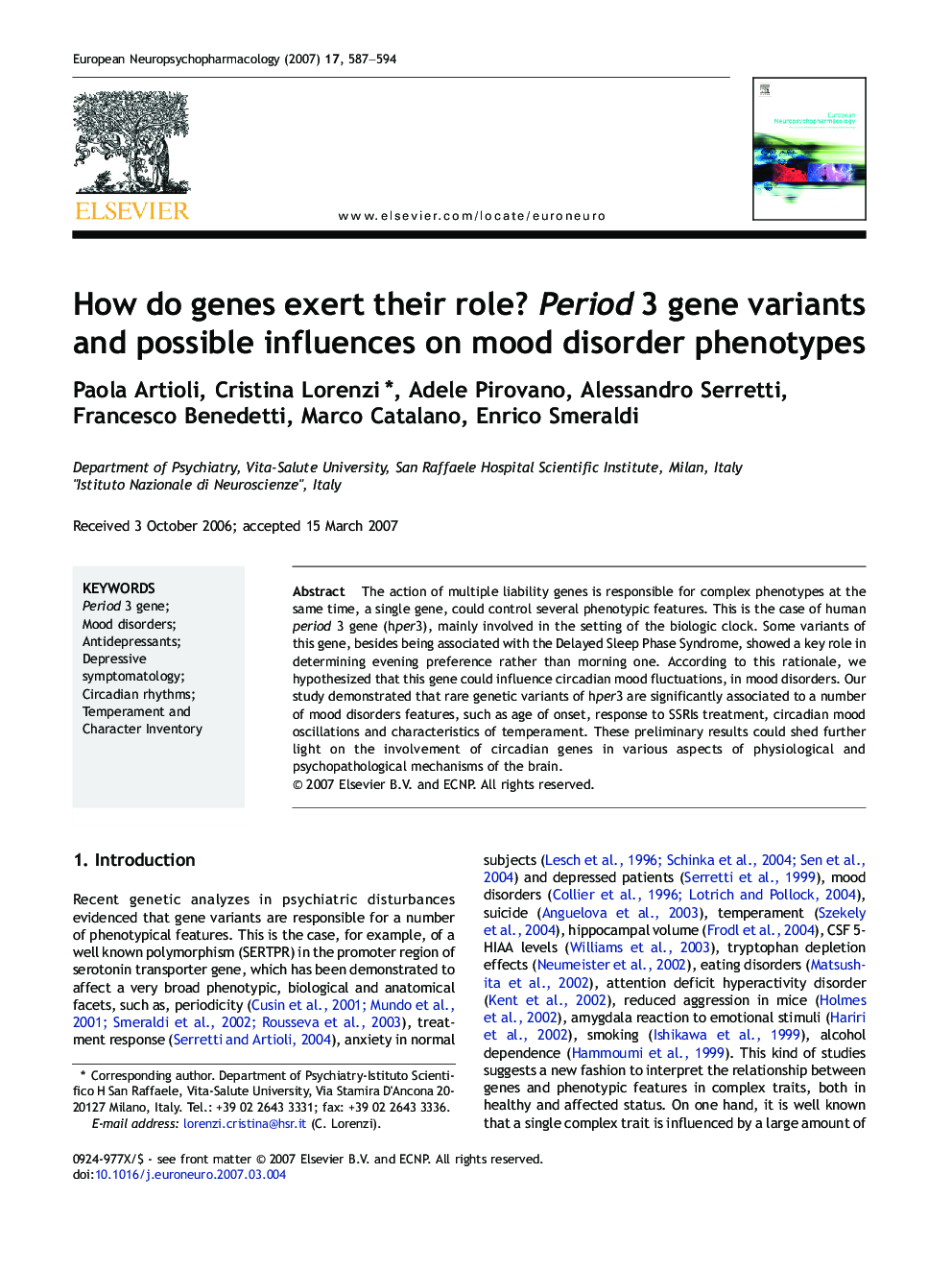 How do genes exert their role? Period 3 gene variants and possible influences on mood disorder phenotypes