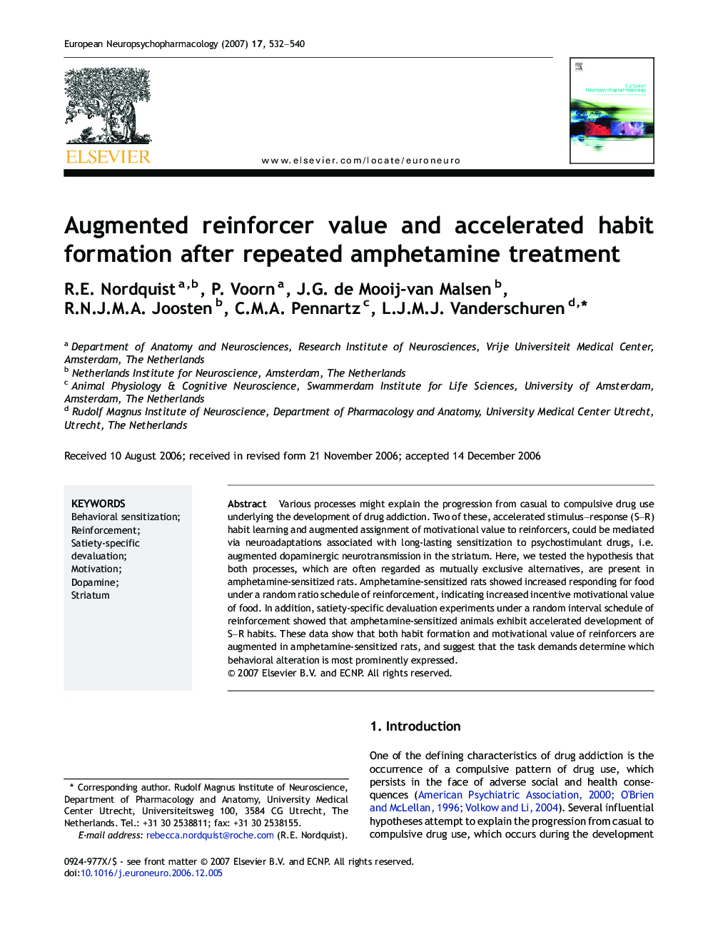 Augmented reinforcer value and accelerated habit formation after repeated amphetamine treatment