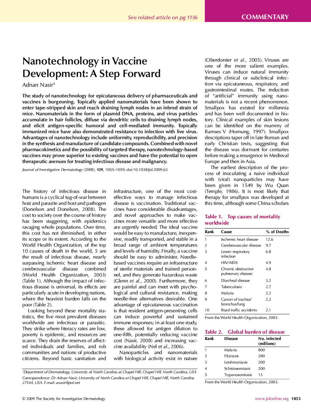 Nanotechnology in Vaccine Development: A Step Forward