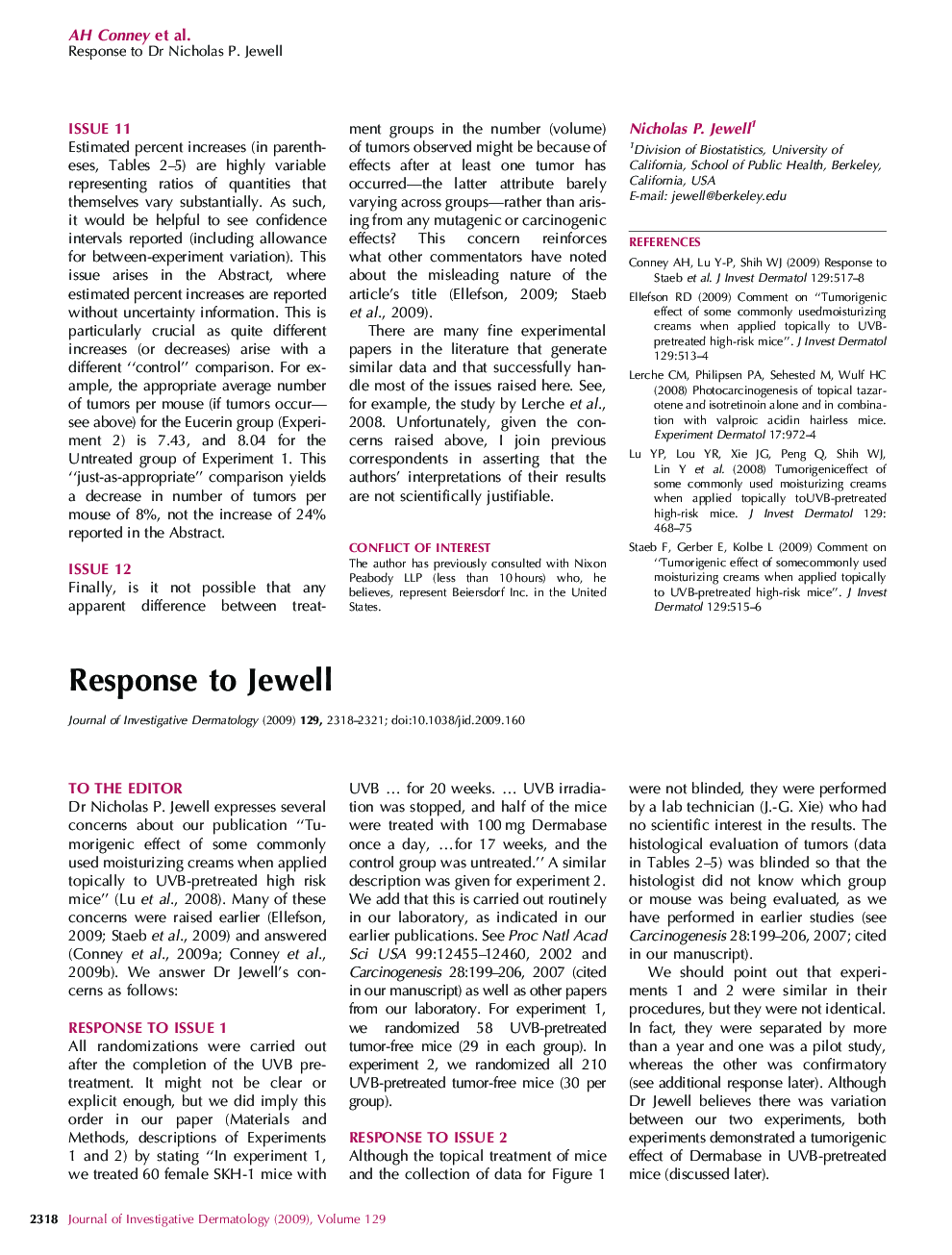Response to Jewell
