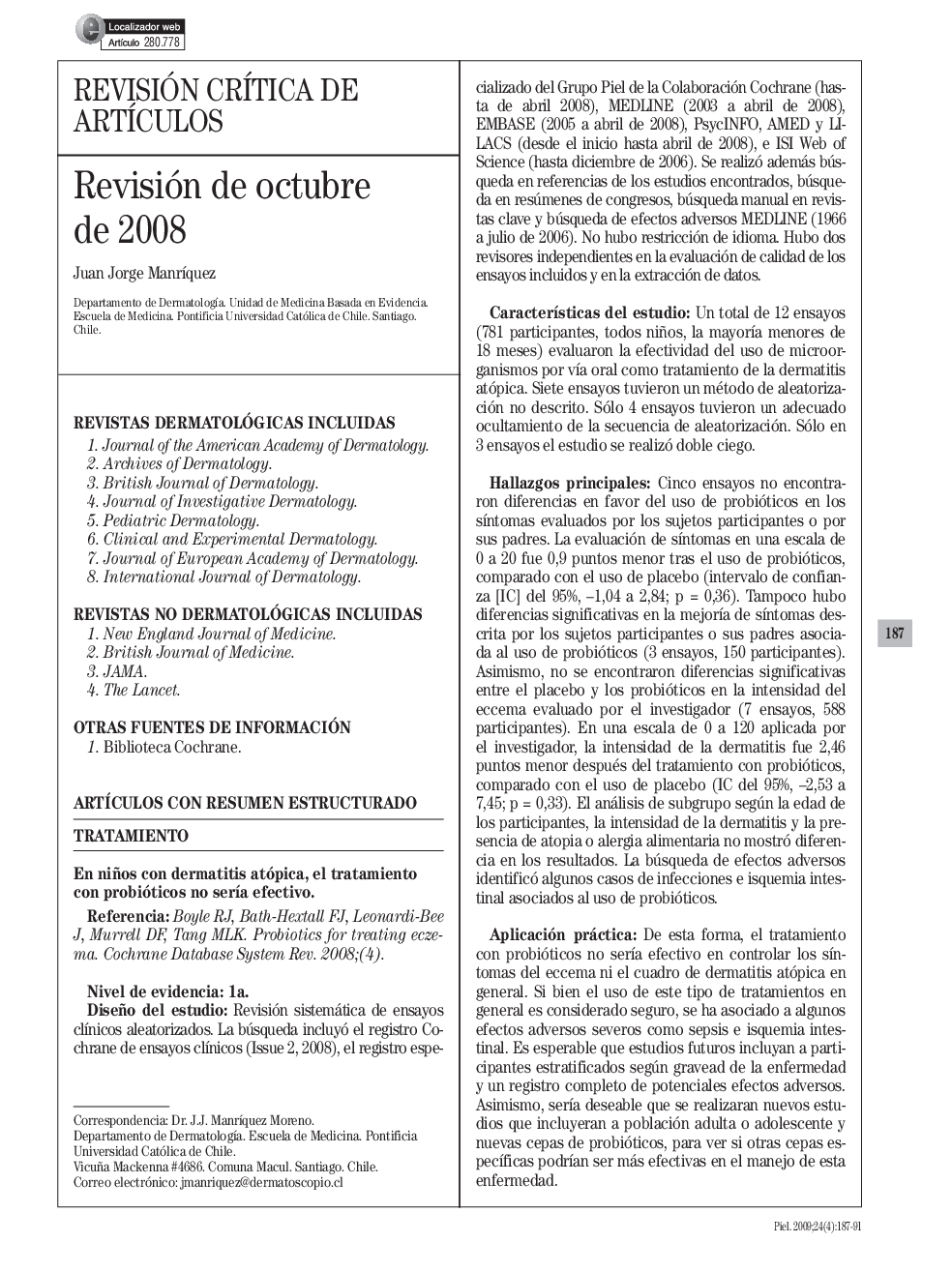 Revisión de octubre de 2008
