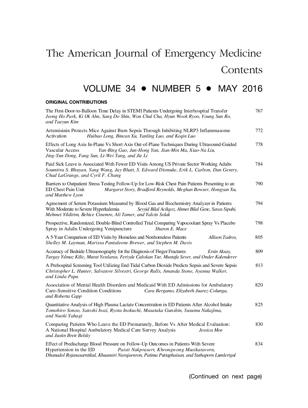 Table of Contents