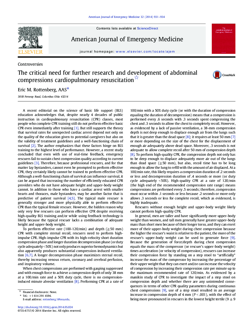 The critical need for further research and development of abdominal compressions cardiopulmonary resuscitation