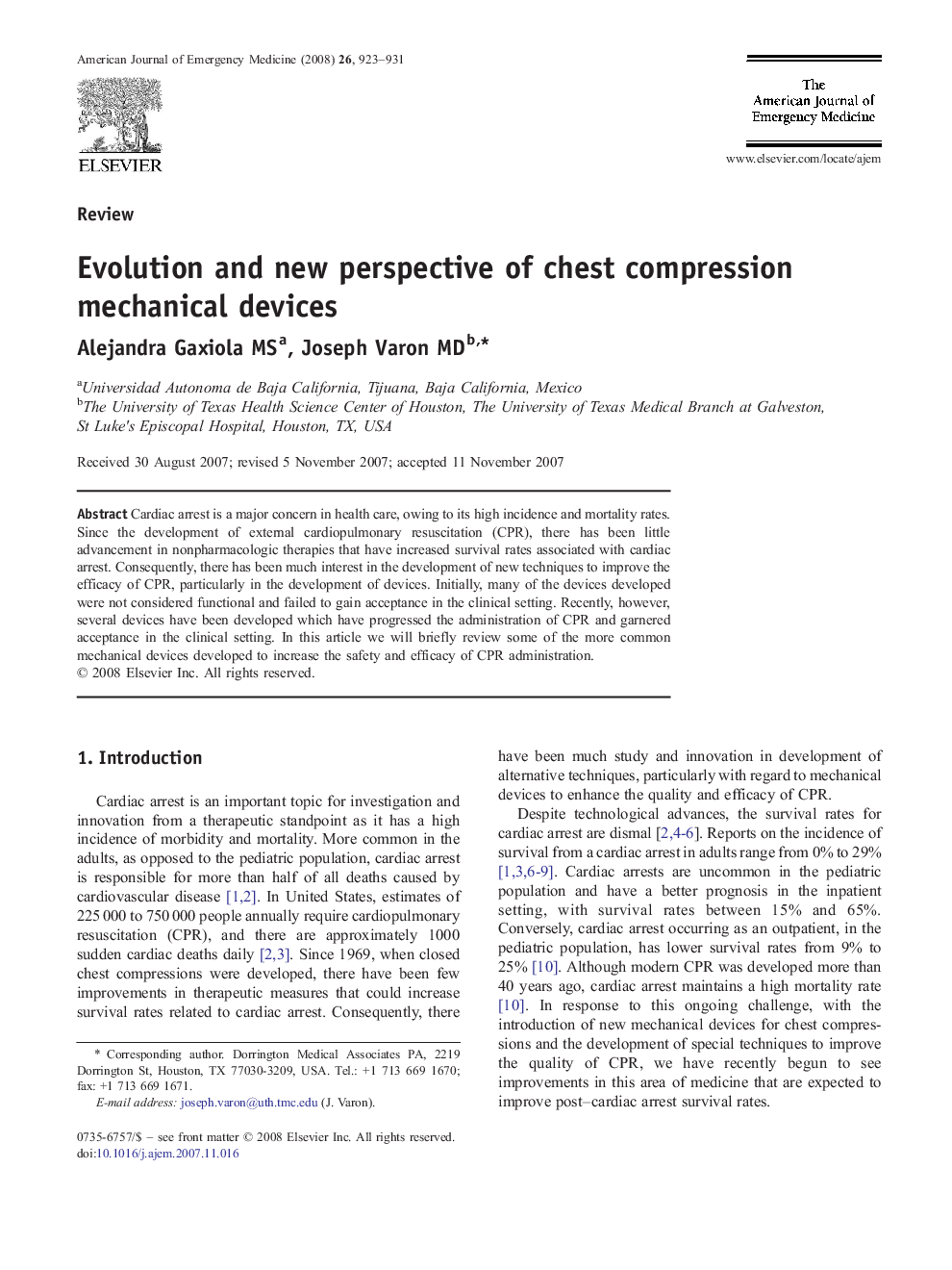 Evolution and new perspective of chest compression mechanical devices