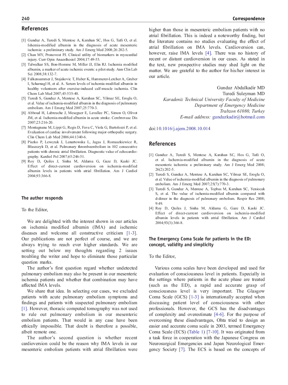 The Emergency Coma Scale for patients in the ED: concept, validity and simplicity