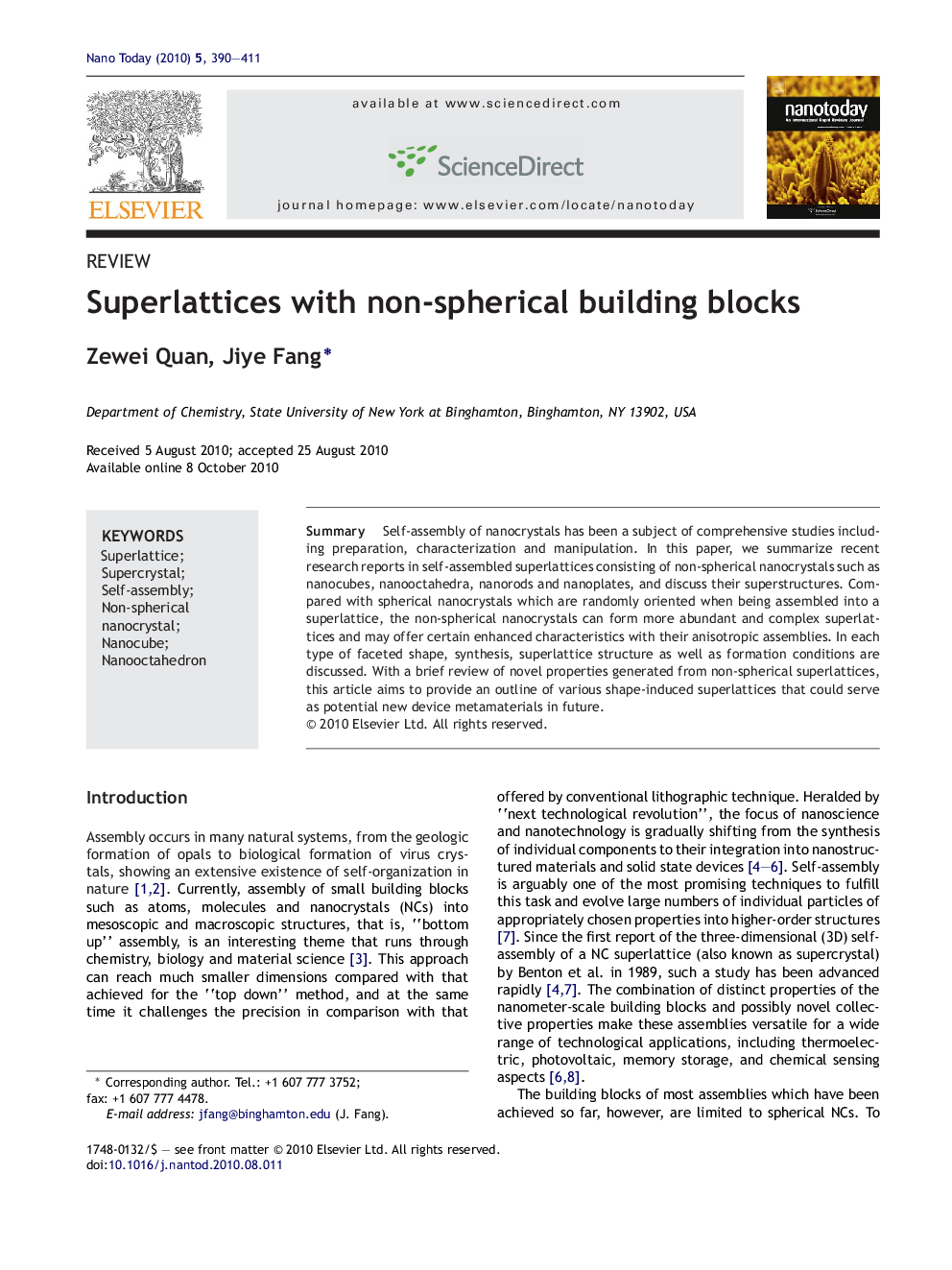 Superlattices with non-spherical building blocks