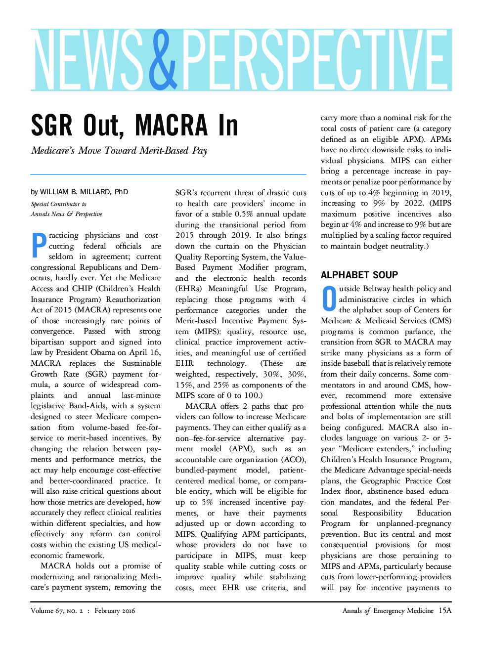 SGR Out, MACRA In