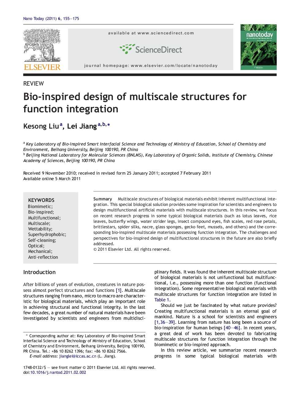 Bio-inspired design of multiscale structures for function integration