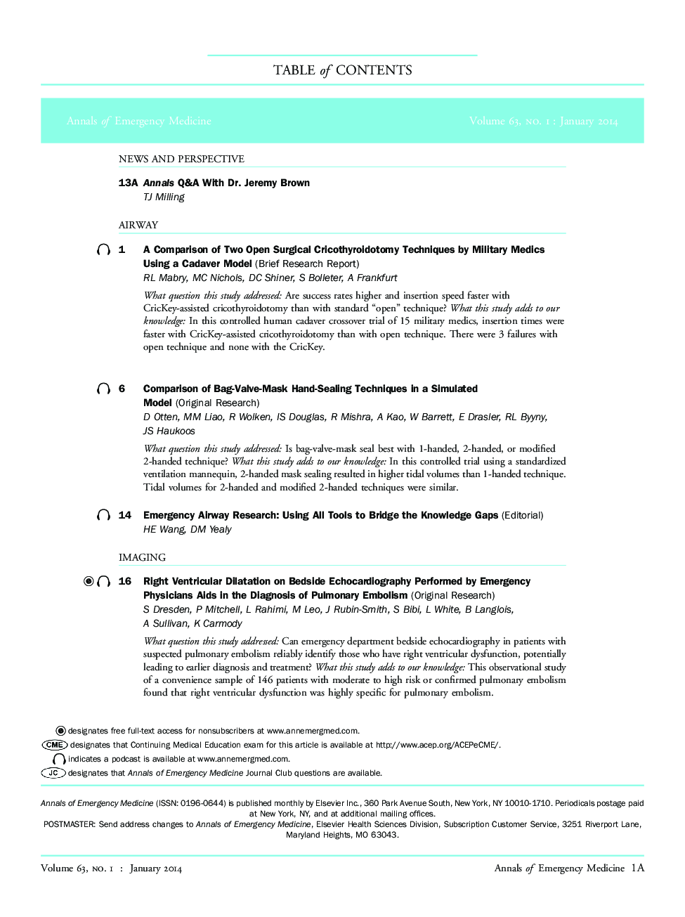 Table of Contents
