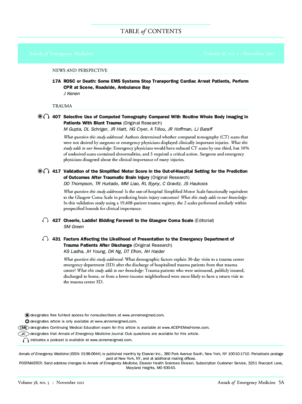 Table of Contents