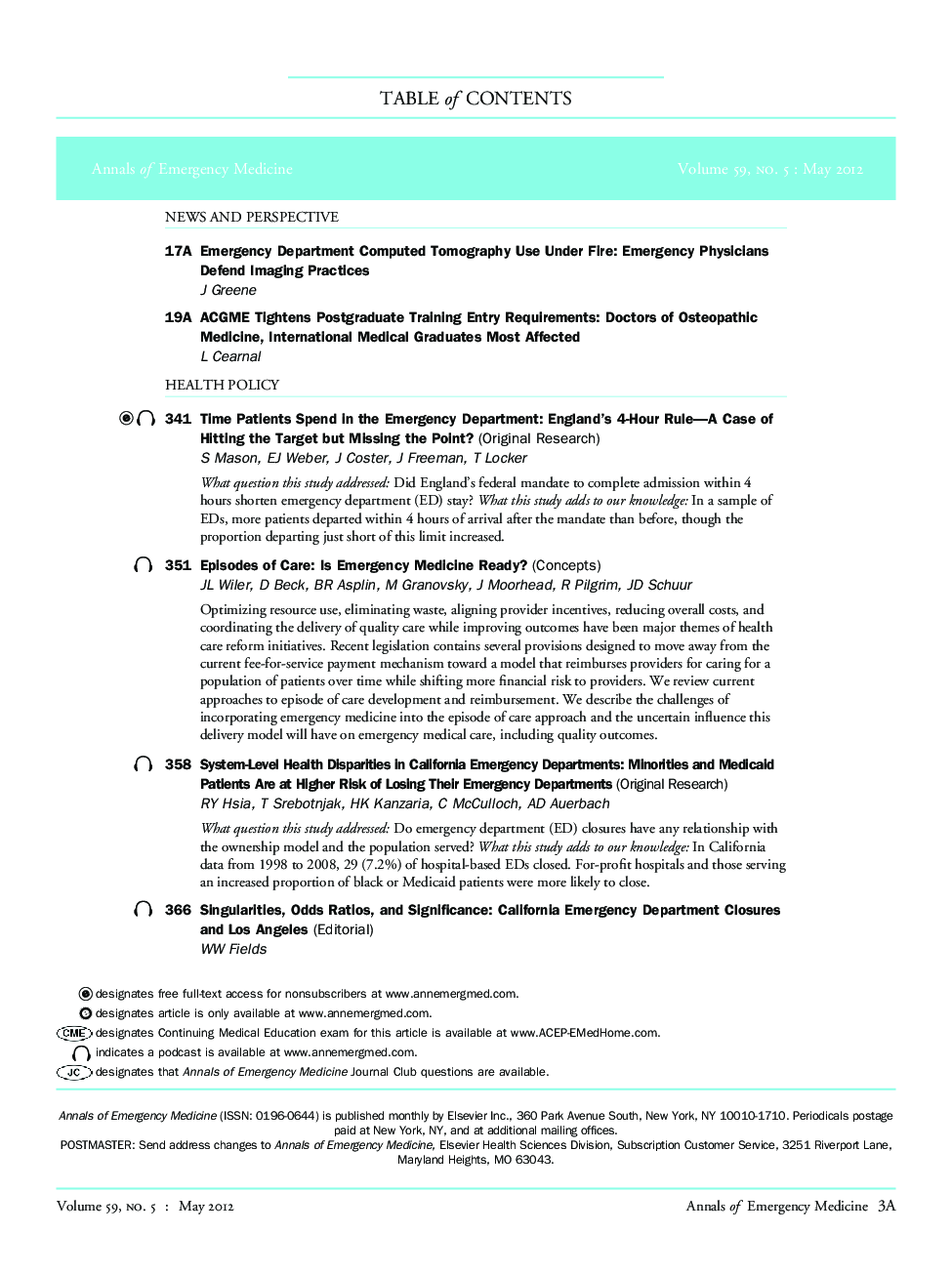 Table of Contents