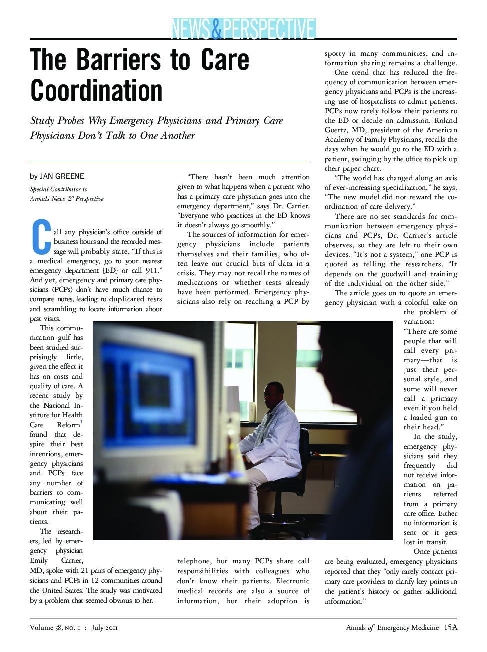 The Barriers to Care Coordination