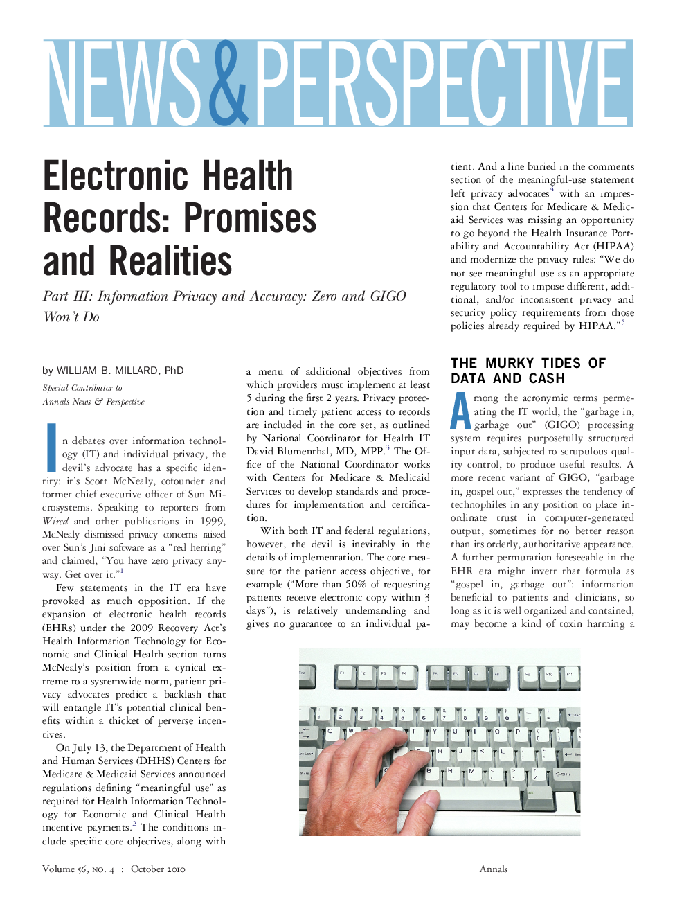 Electronic Health Records: Promises and Realities